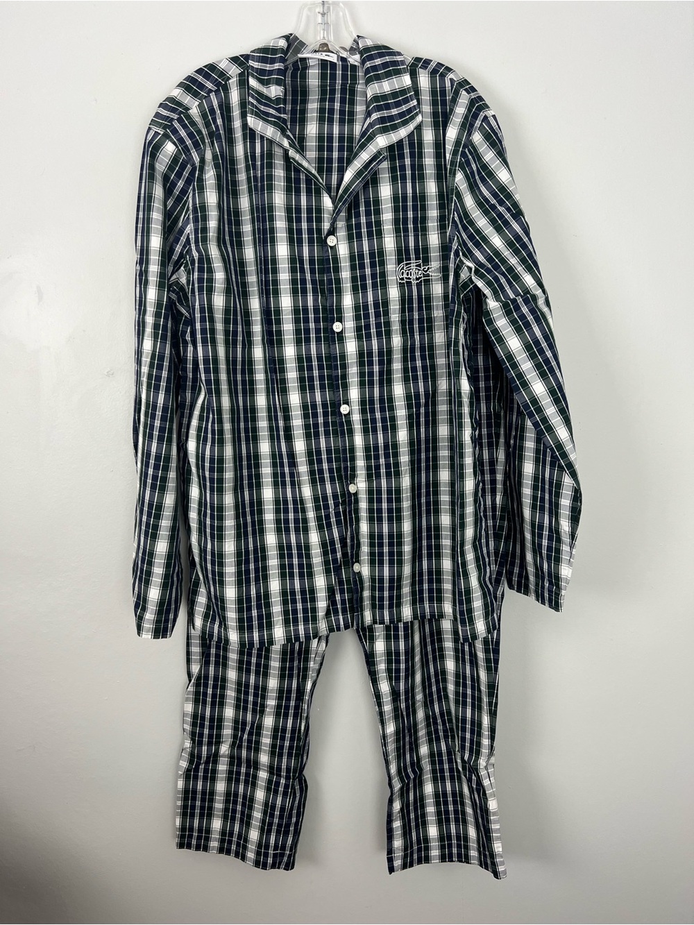 Lacoste Plaid Pajama Set